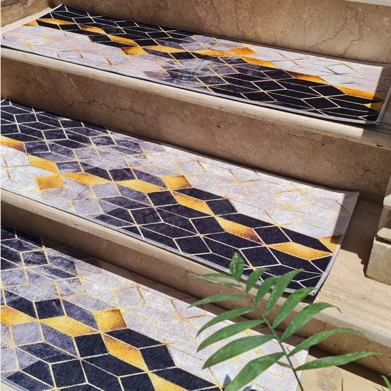 فرش روپله ای طرح مکعبی لوکس، ضد سُر و ضد لغزش کد U 262 (پس کرایه)