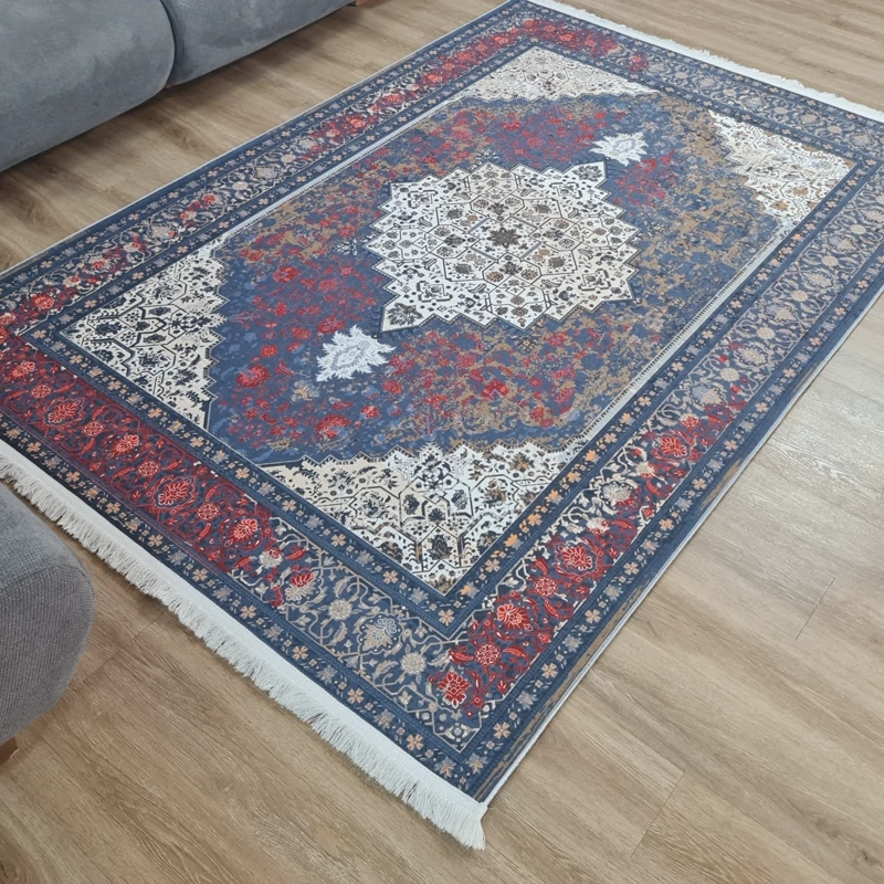 فرشینه مخمل شانل طرح لچک و ترنج کد L 760 (پس کرایه)