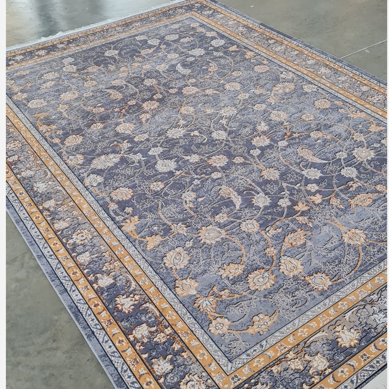 فرشینه طرح افشان، رنگ طوسی دودی کد L 480 (پس کرایه)