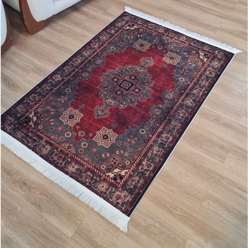 فرشینه مخمل شانل، رنگ زرشکی کد U 601(پس کرایه)
