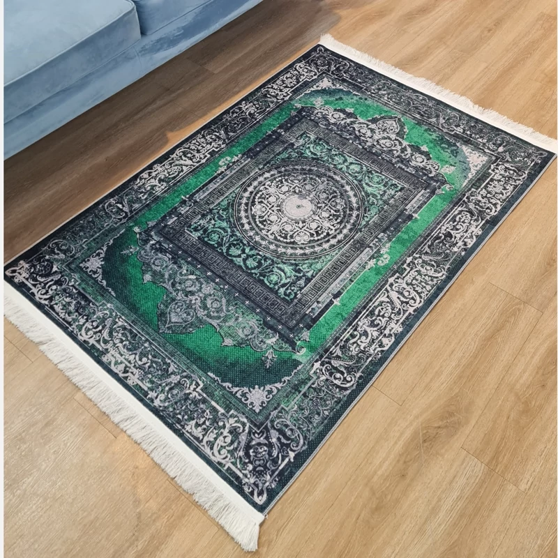 فرشینه مخمل شانل، رنگ سبز زمردی کد L 557(پس کرایه)