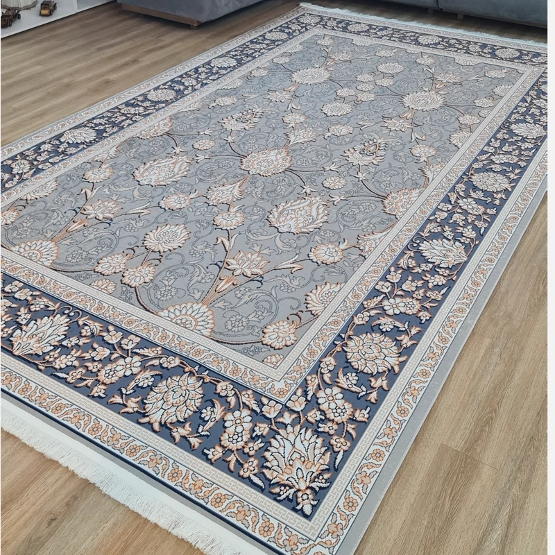 فرشینه طرح افشان زمینه طوسی روشن، کد L 491 (پس کرایه)