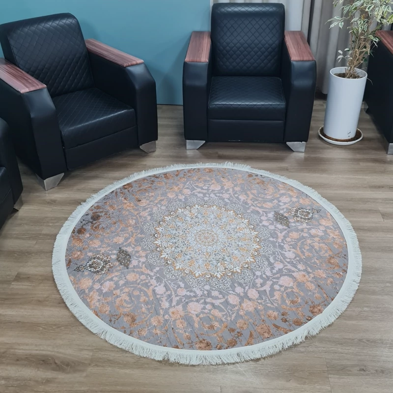 فرشینه گرد مخمل تُرک کد H 238(پس کرایه)