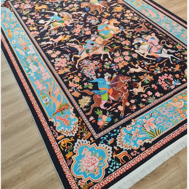 فرشینه سنتی طرح شکارگاه سلطنتی، کد A 005 (پس کرایه)