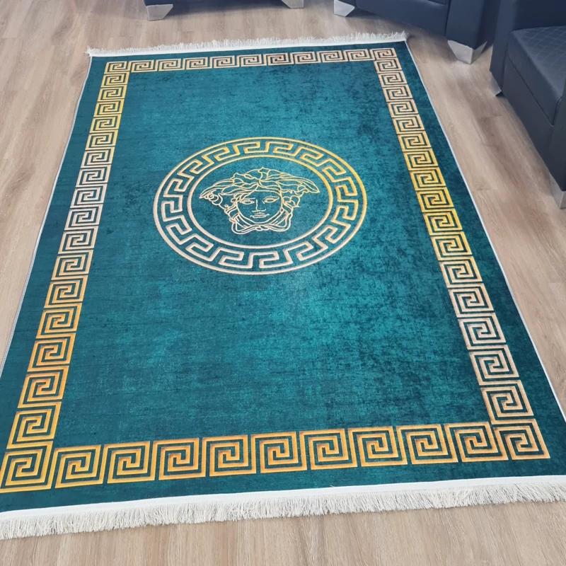 فرشینه مخمل تُرک طرح ورساچه کد U 456(پس کرایه)