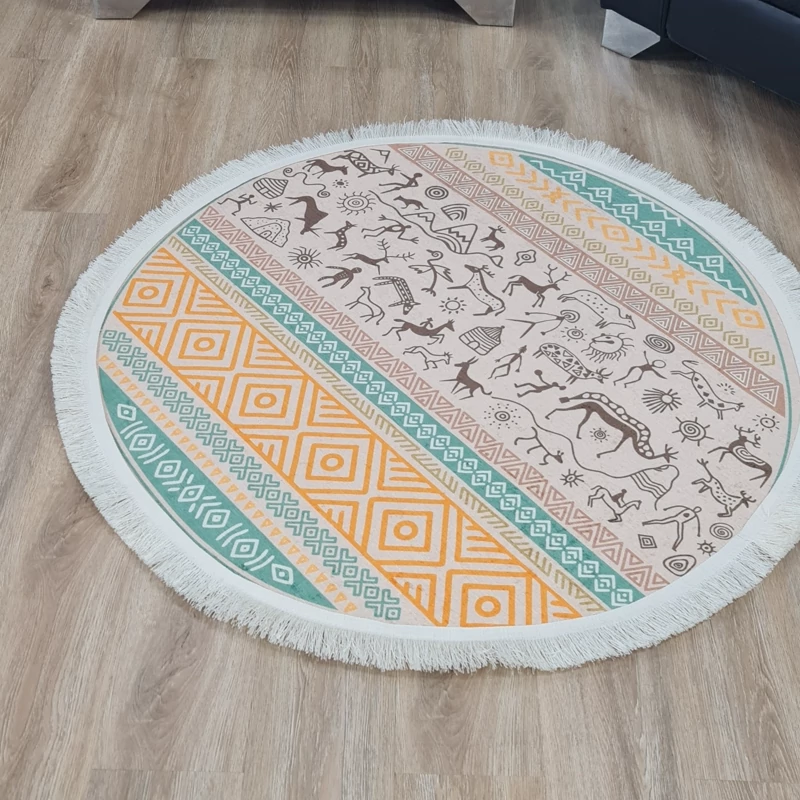 فرشینه گرد مخمل تُرک کد F 132(پس کرایه)