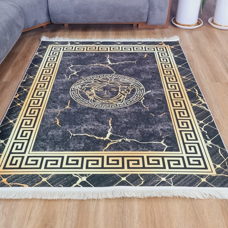 فرشینه مخمل تُرک طرح ورساچه کد H 481(پس کرایه)