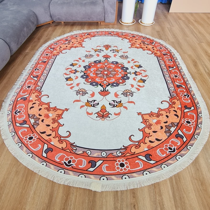 فرشینه بیضی مخمل تُرک کد H 37(پس کرایه)
