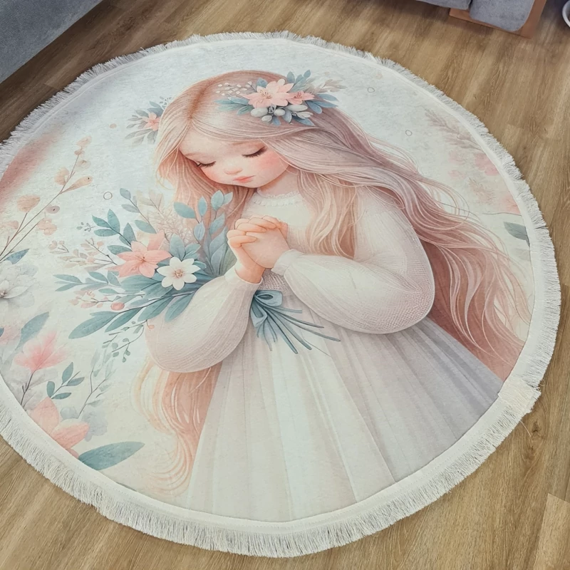 فرشینه دخترانه مخمل تُرک کد F 28(پس کرایه)