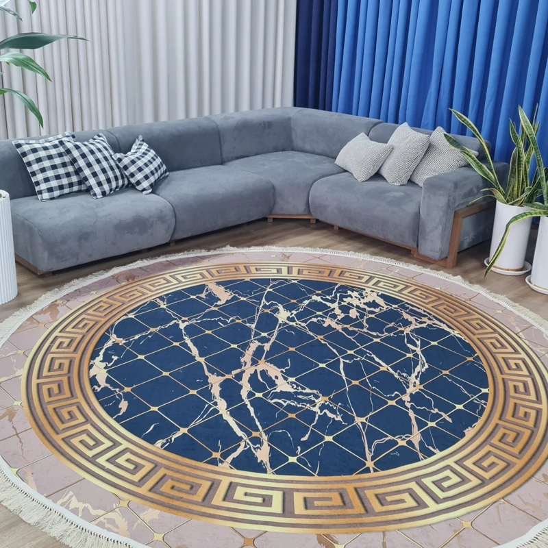فرشینه گرد مخمل تُرک کد C 01(پس کرایه)
