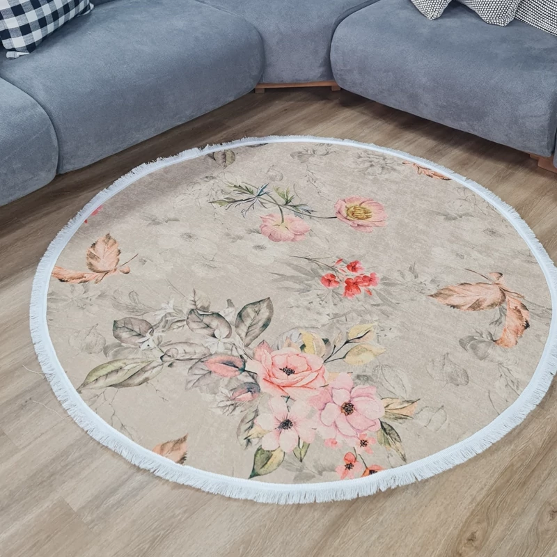 فرشینه گرد مخمل تُرک کد M 207(پس کرایه)