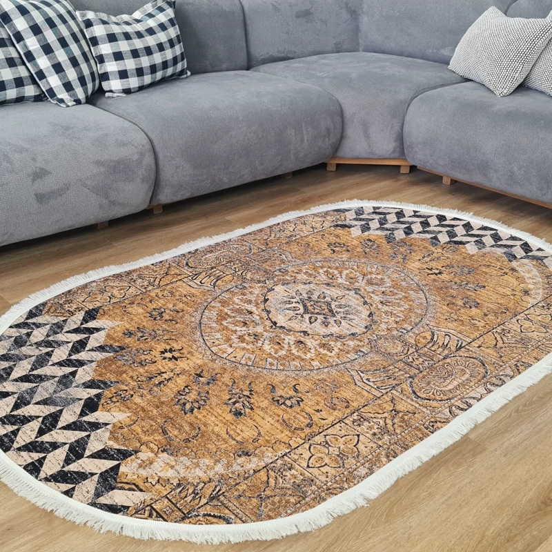 فرشینه بیضی مخمل تُرک کد H 482(پس کرایه)