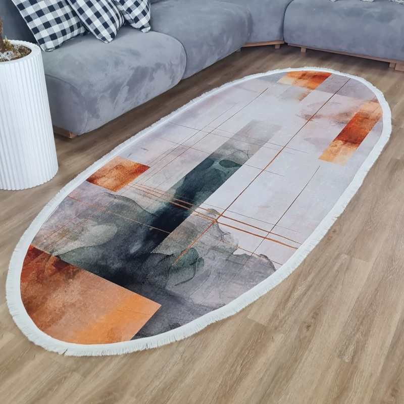 فرشینه بیضی مخمل تُرک کد B 129(پس کرایه)