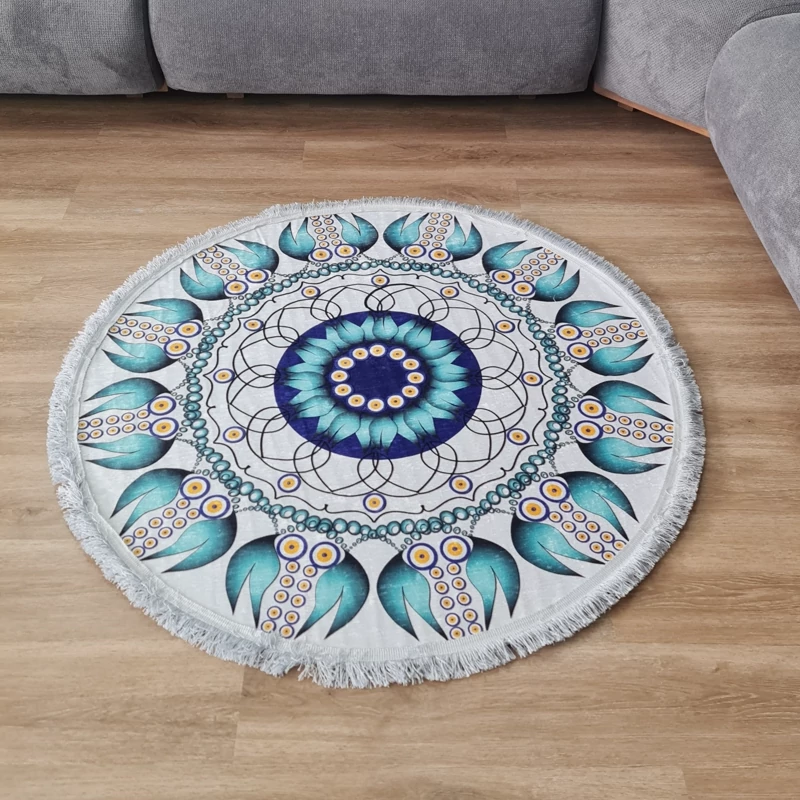 فرشینه گرد مخمل تُرک کد D 135(پس کرایه)