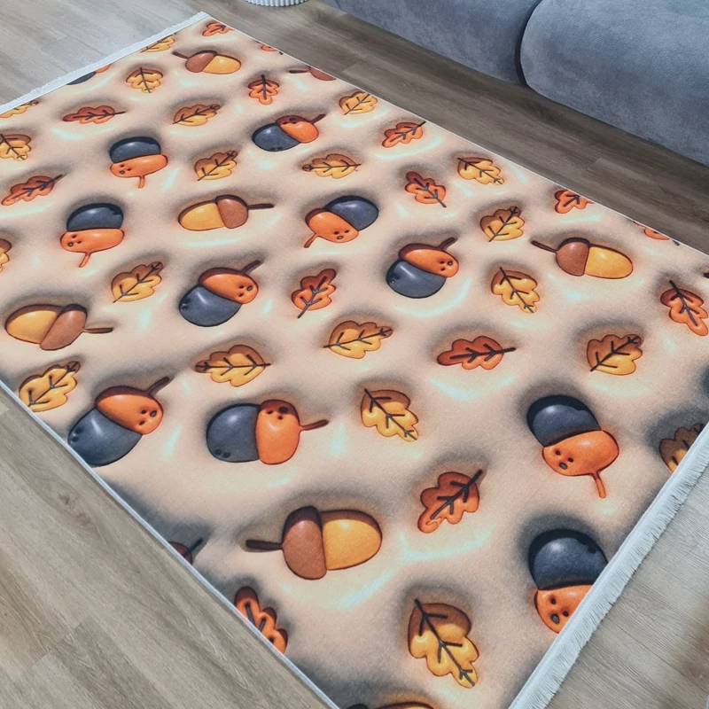 فرشینه کودک مخمل تُرک 3 بعدی طرح بلوط(پس کرایه)