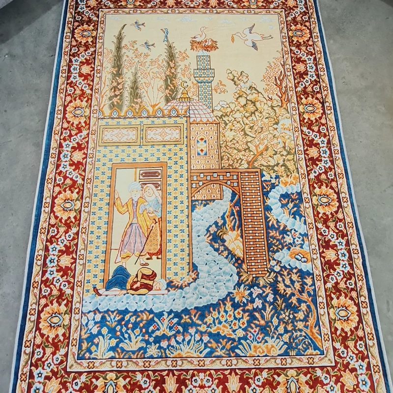 فرشینه مخمل تُرک طرح ابریشم کد A 026 (پس کرایه)