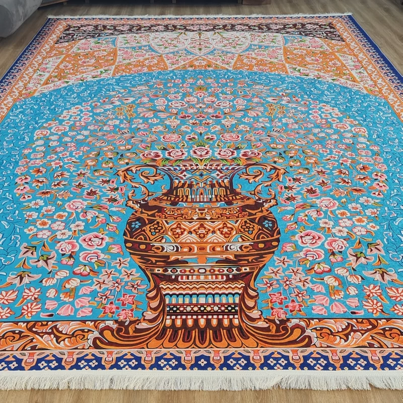 فرشینه مخمل تُرک طرح ابریشم کد A 019 (پس کرایه)