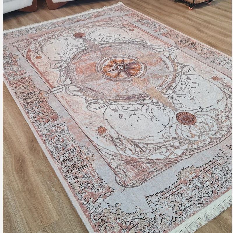 فرشینه طرح قطب نما، مخمل شانل کد L 501 (پس کرایه)