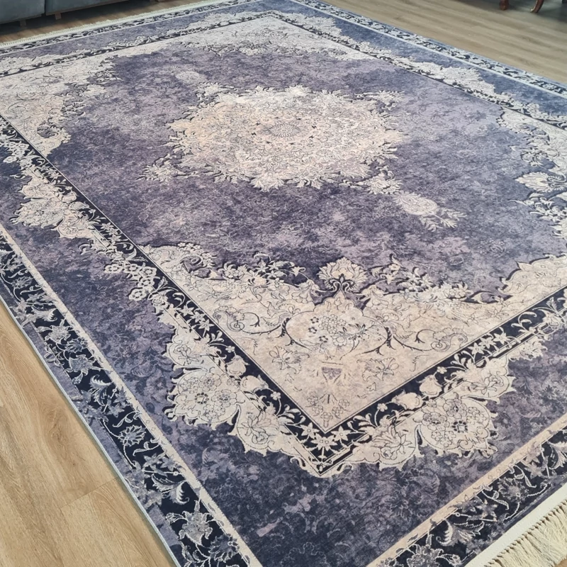 فرشینه طوسی دودی، مخمل شانل کد L 187 (پس کرایه)