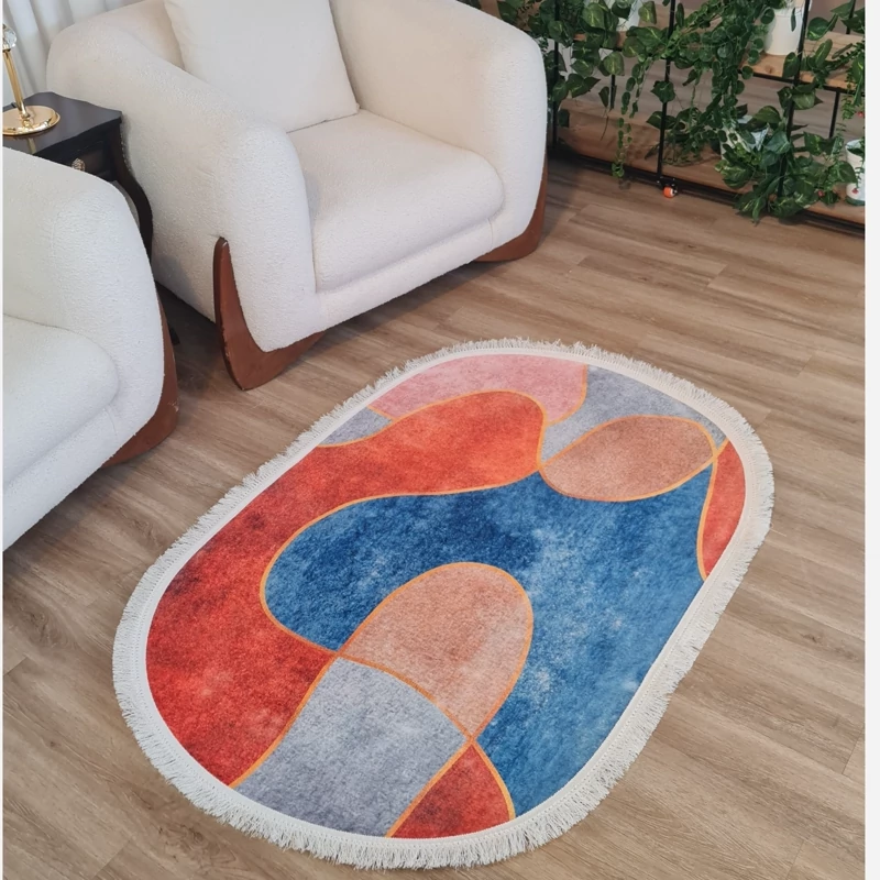 فرشینه بیضی مخمل تُرک کد B 113(پس کرایه)