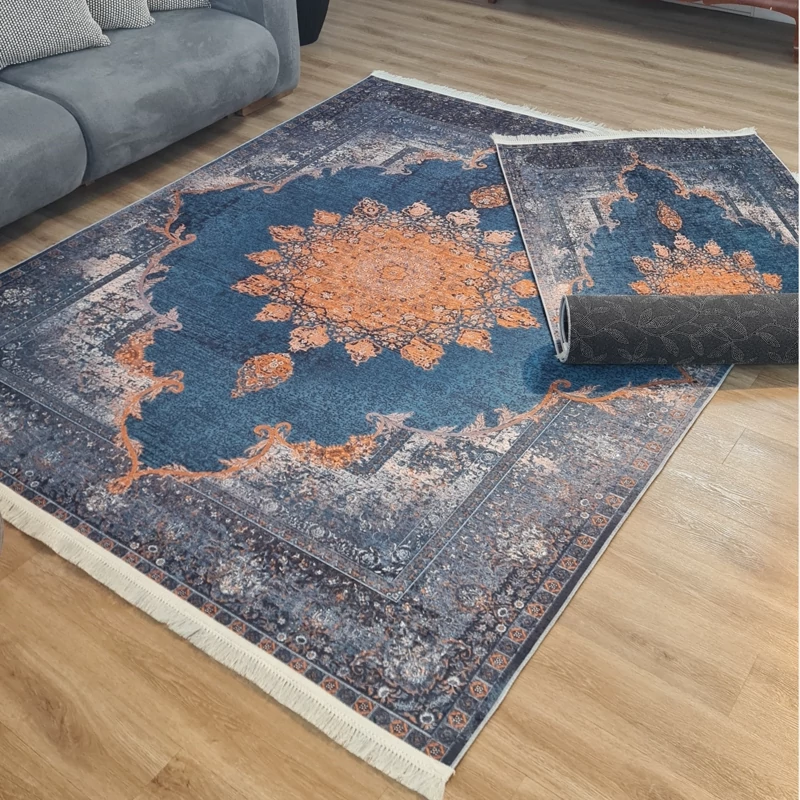 فرشینه طرح ترنج، مخمل شانل کد L 130 (پس کرایه)