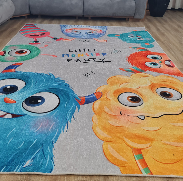 فرشینه کودک طرح هیولاهای بامزه (Little Monster Party) کد U 078