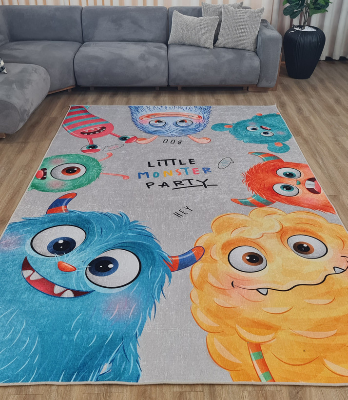 فرشینه کودک طرح هیولاهای بامزه (Little Monster Party) کد U 078
