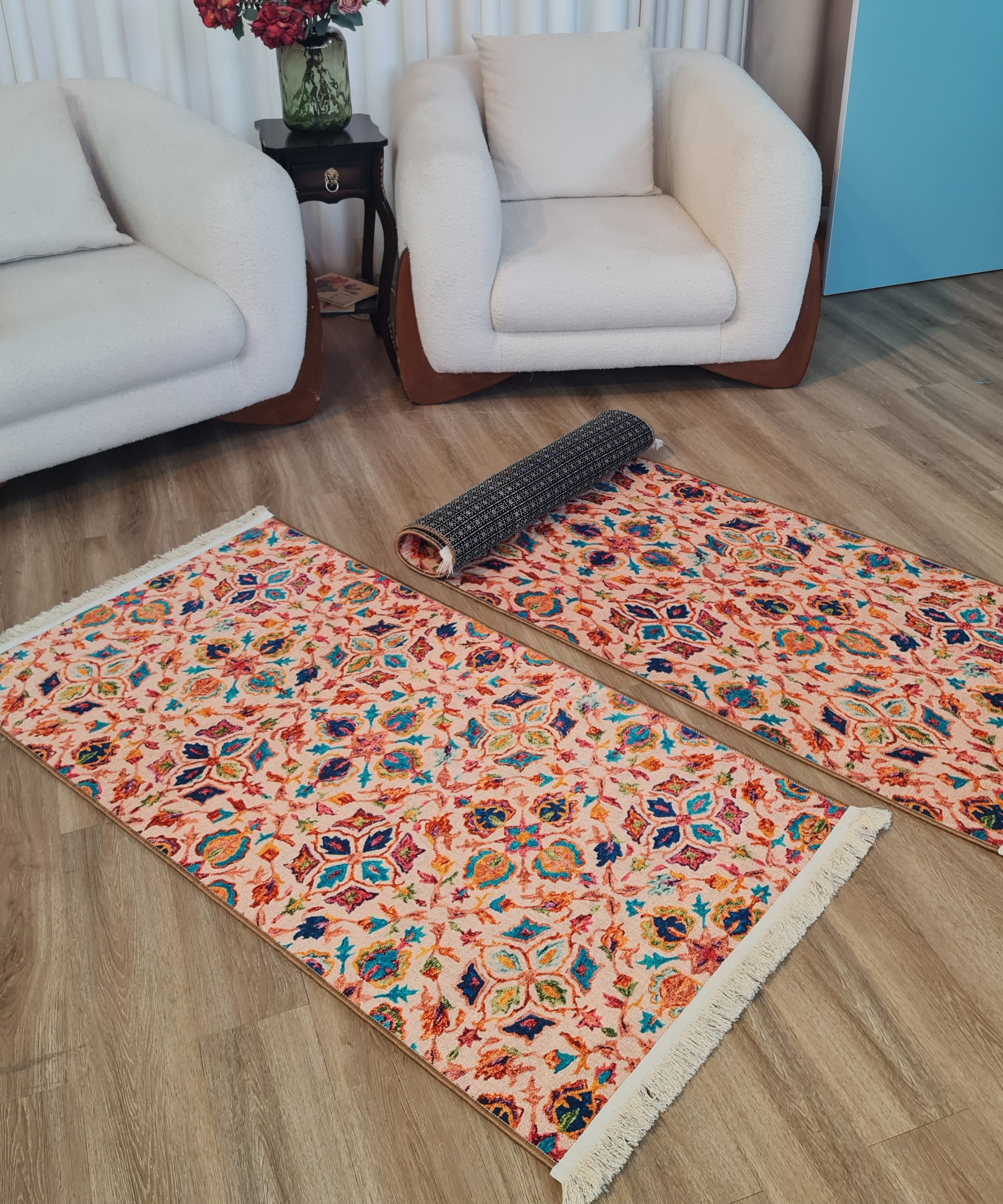 فرشینه استپ دار و پادری طرح سنتی سنقر شاد،کد R 139
