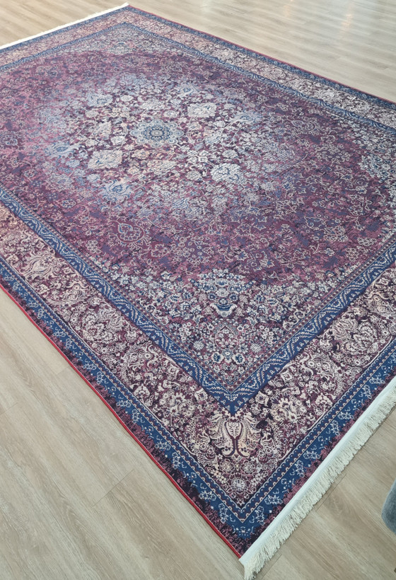 فرشینه سنتی کلاسیک طرح ترنجدار قرمز زرشکی - مدل شاهان کد L 388