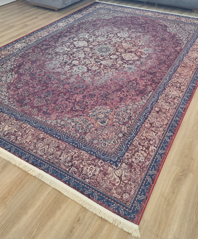 فرشینه سنتی کلاسیک طرح ترنجدار قرمز زرشکی - مدل شاهان کد L 388