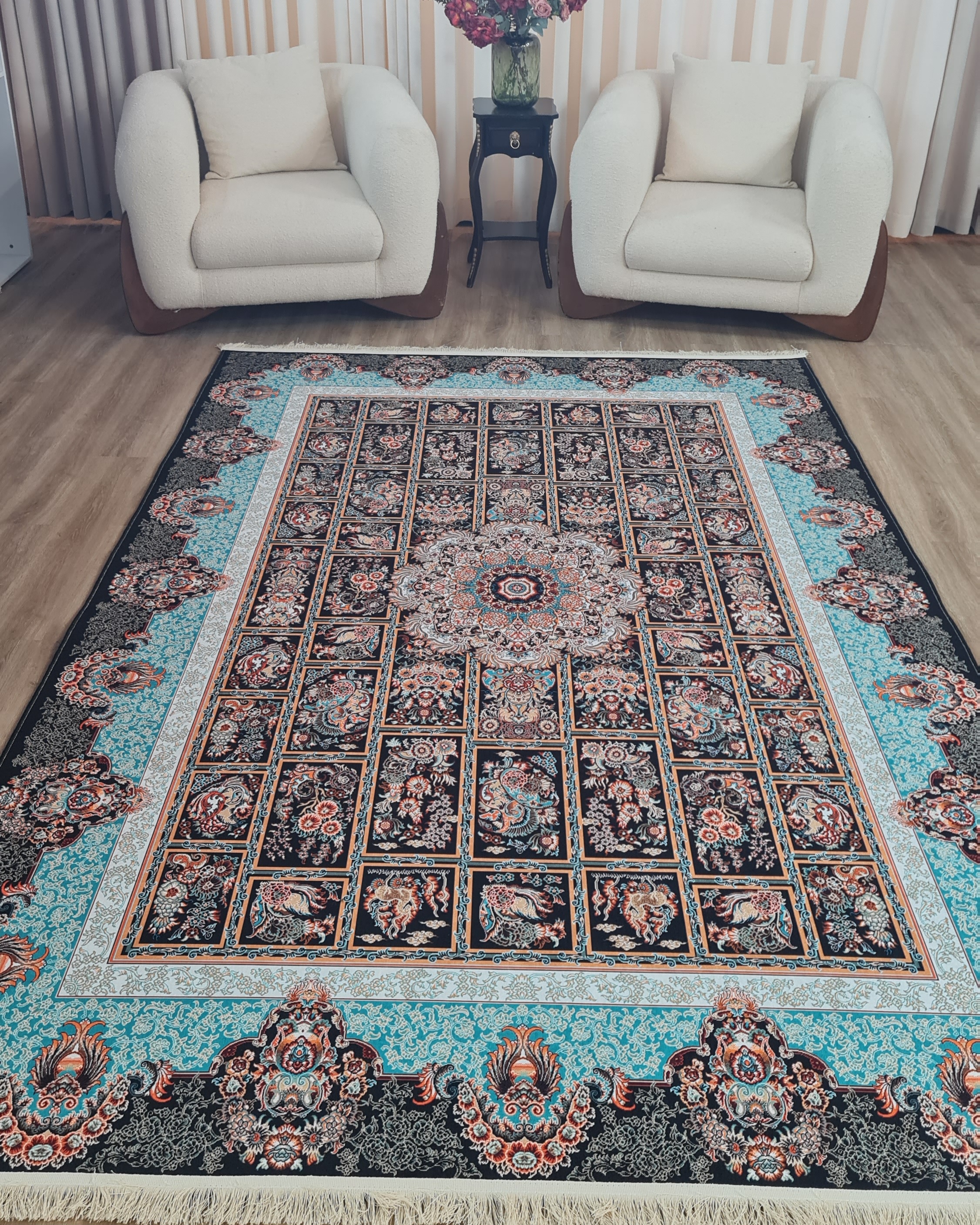 فرشینه مخمل تُرک طرح ابریشم کد A 111 (پس کرایه)