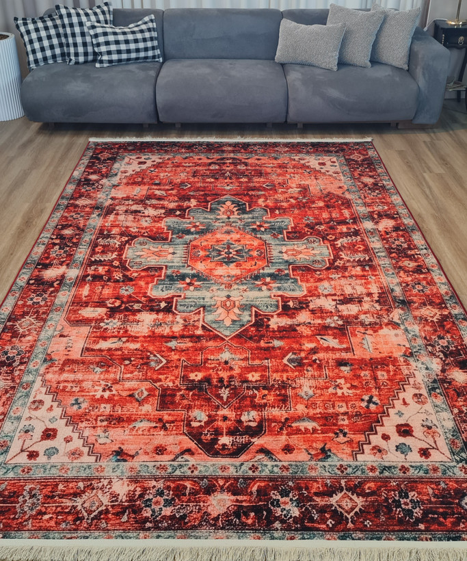 فرشینه وینتیج قرمز مرجانی، سرمهای و کرم،کد U 684