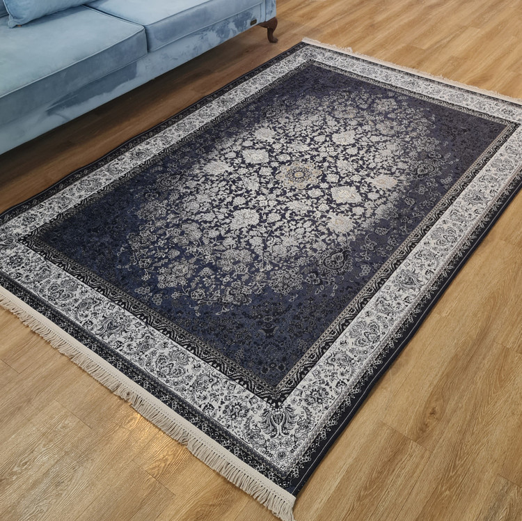 فرشینه کلاسیک طرح افشان ذغالی کد L 749
