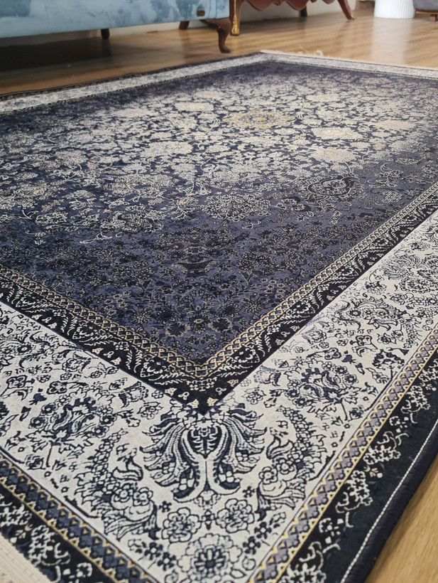 فرشینه کلاسیک طرح افشان ذغالی کد L 749