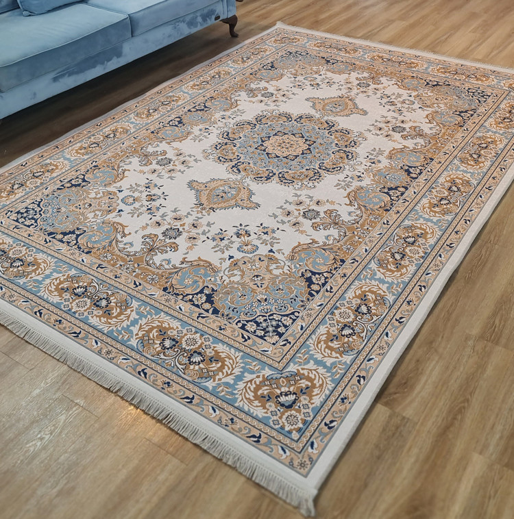 فرشینه طرح کلاسیک ترنجدار زمینه روشن کد U 544